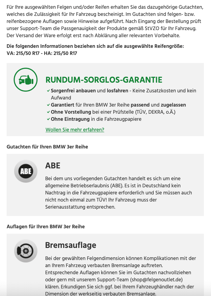 Auflagen trotz Rundum-Sorglos-Garantie