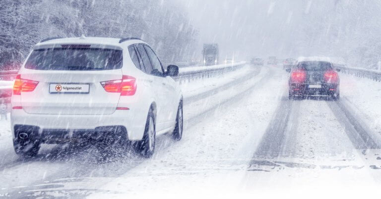 Sicher durch den Winter: mit Winterreifen immer genügend Grip auf verschneiten Straßen