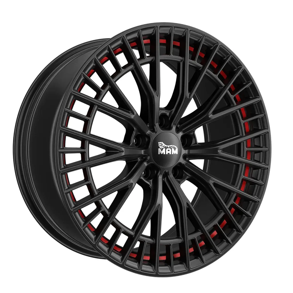 MAM GT2 matt black red inside