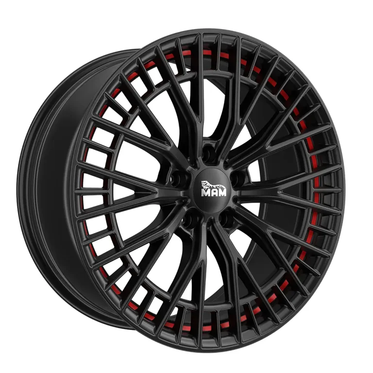 MAM GT2 matt black red inside