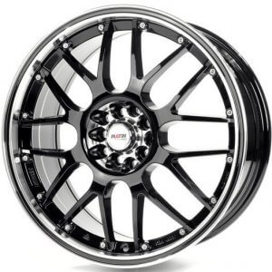 Platin P61 schwarz Rand poliert Rand schwarz