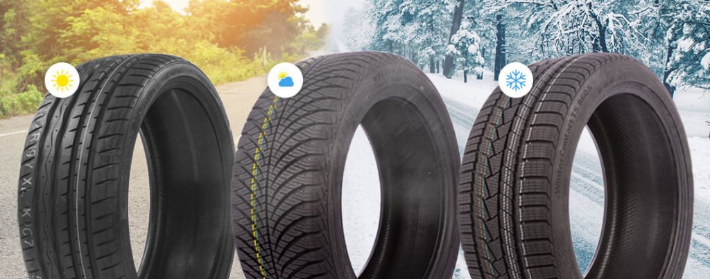 Sommer- Winter- und Allwetterreifen im Vergleich