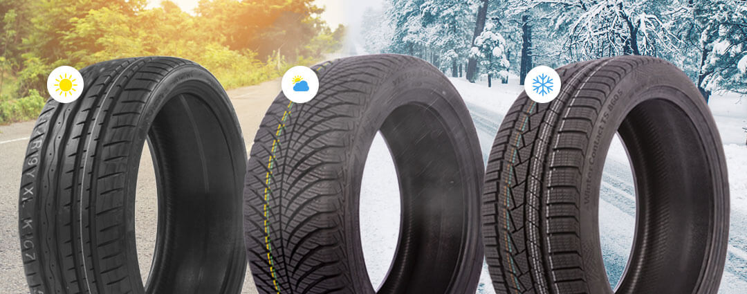 Sommer- Winter- und Allwetterreifen im Vergleich