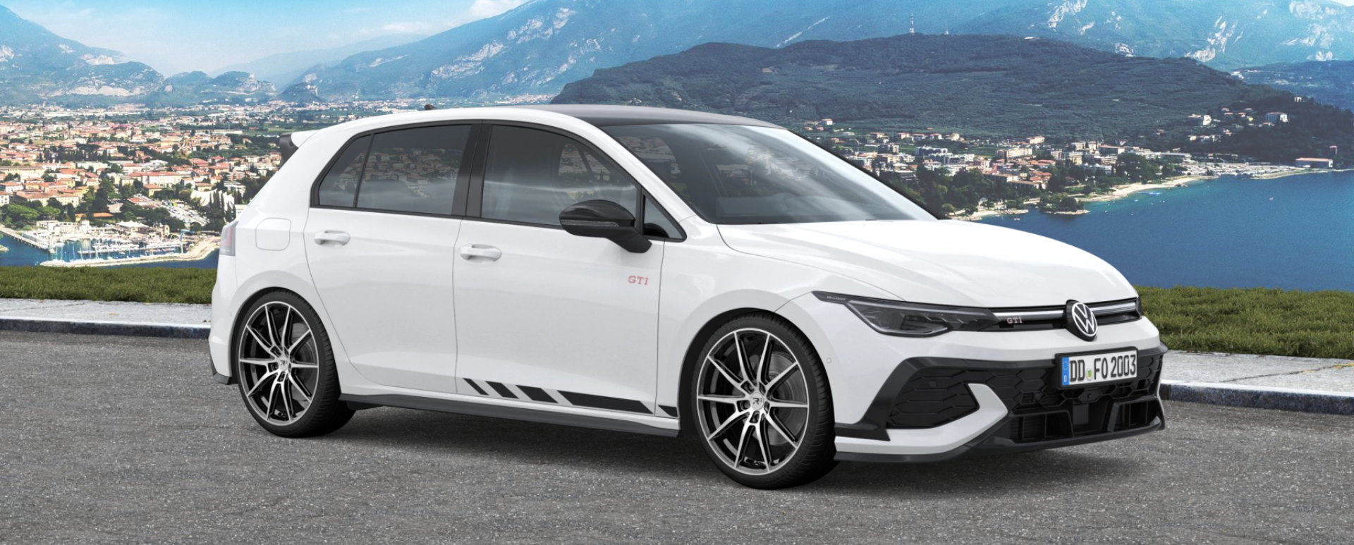 R³ Wheels R3H03 in black polished auf einem VW Golf 8 GTI Clubsport