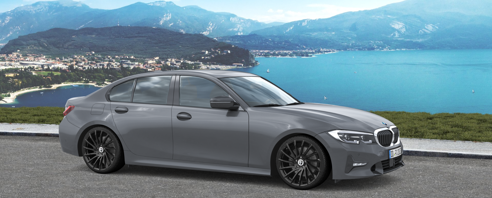 BMW 3er mit Tomason TN16 in black painted