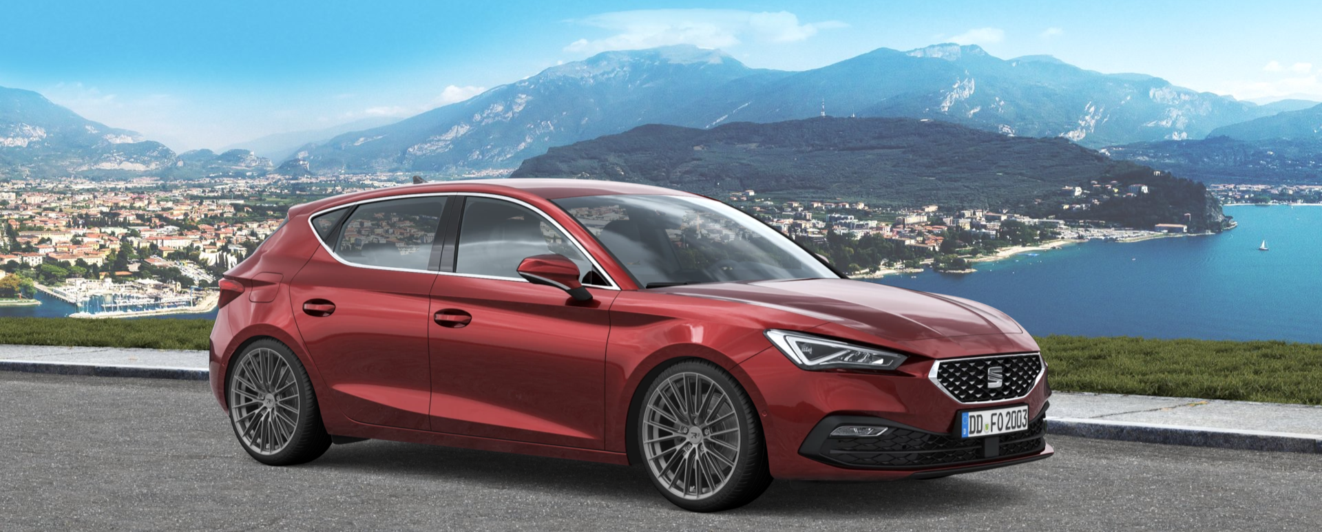 R³ Wheels R3H09 in anthracite-matt auf einem Seat Leon