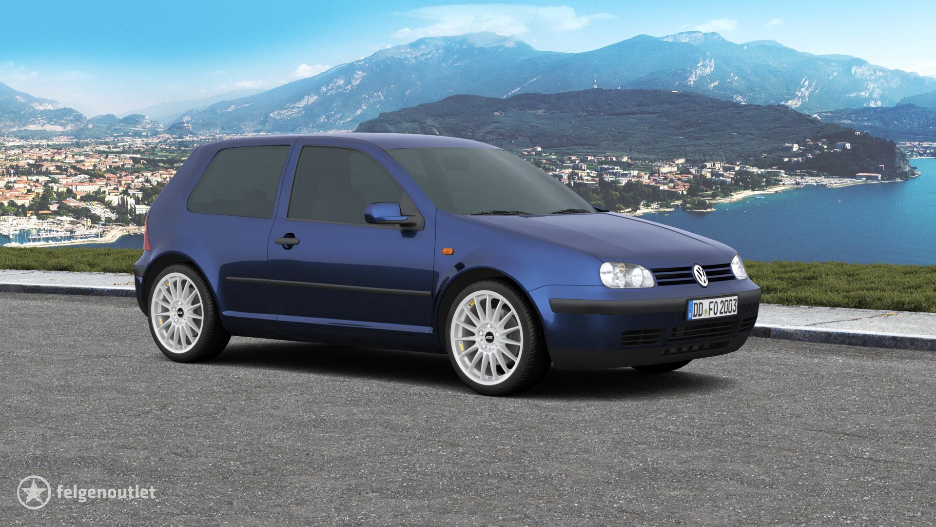 ATS Streetrallye rallye-weiss auf VW Golf IV Schrägheck