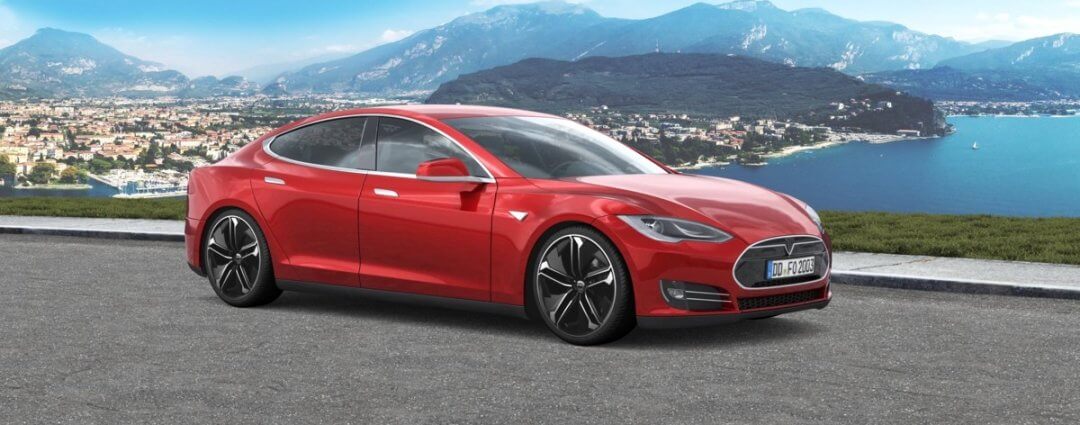 Borbet TX black polished glossy Tesla Model S Limousine