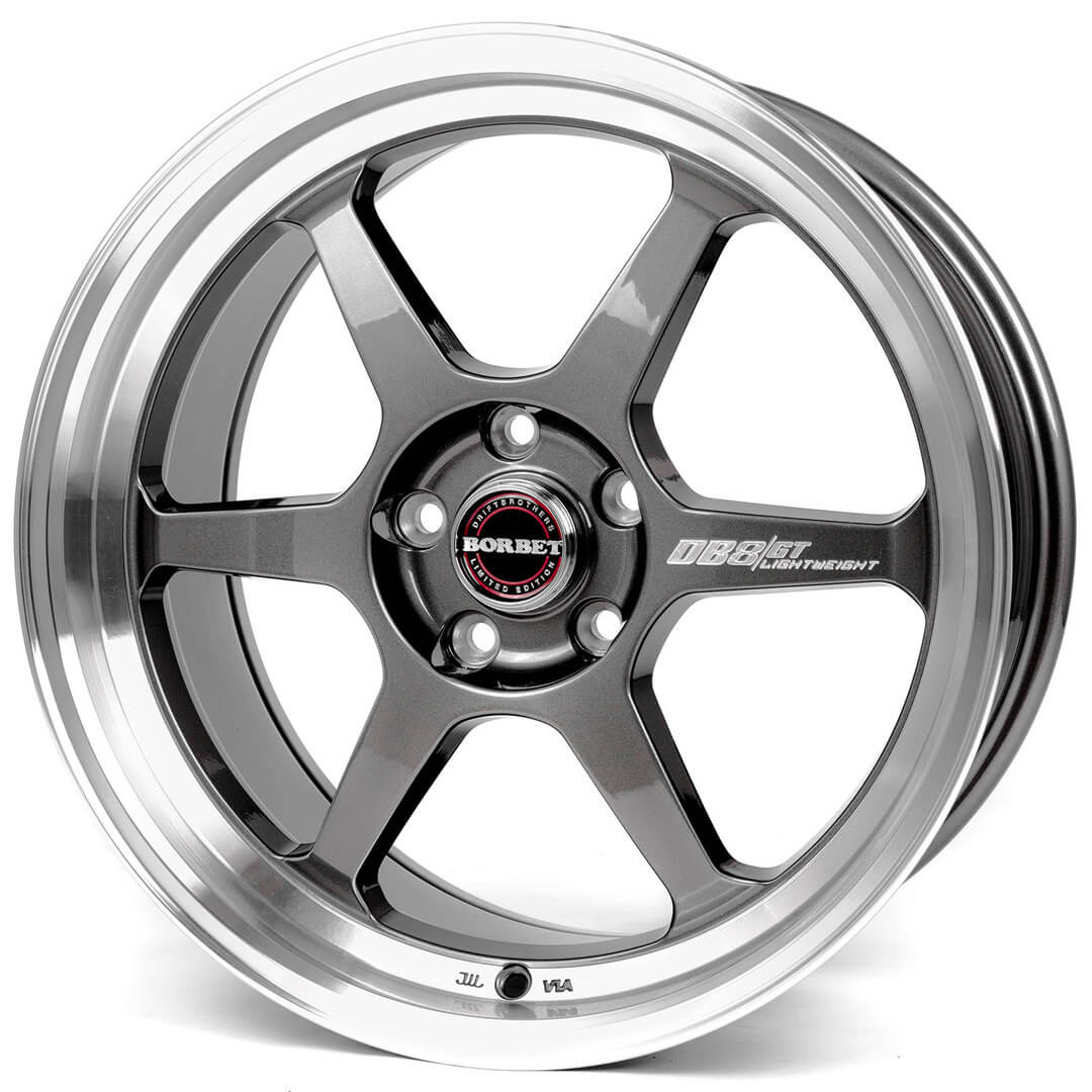 Borbet DB8 GT graphite rim polished