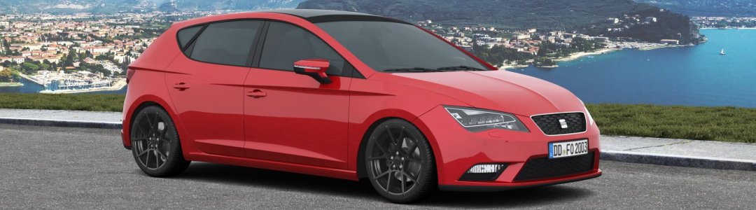 Rotiform KPS schwarz matt & glanz Seat Leon Schrägheck